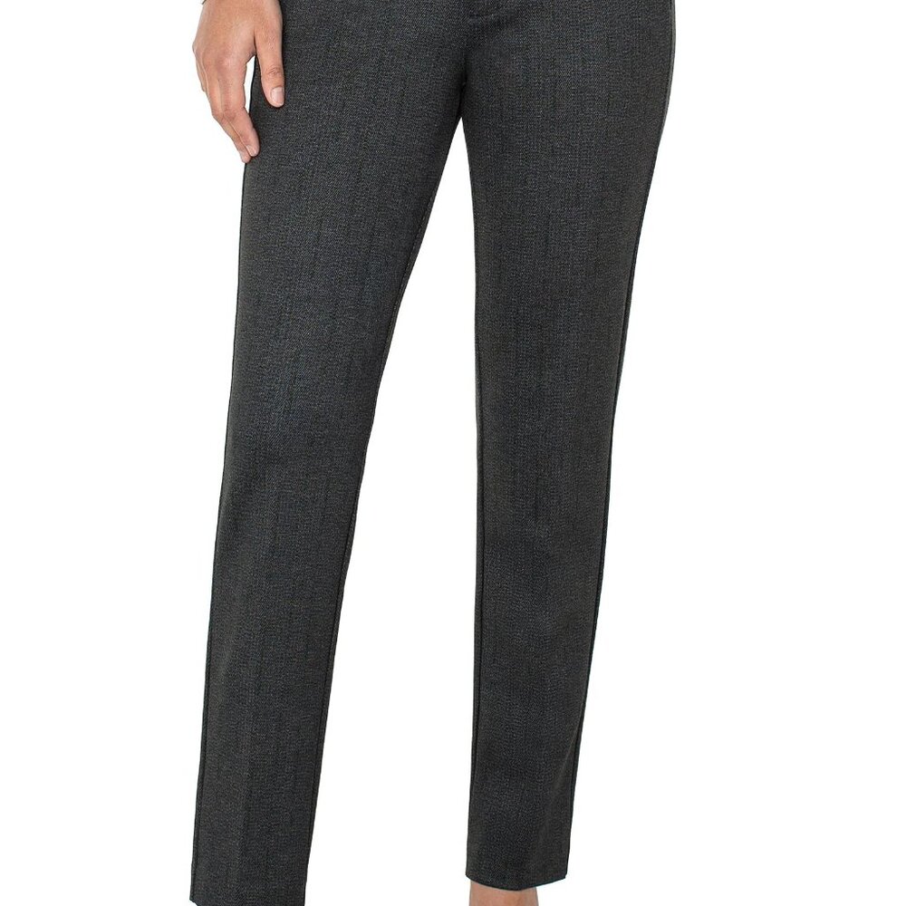 LIVERPOOL KELSEY TROUSER Size 44 / SMOKEY CHARCOAL HERRINGBONE